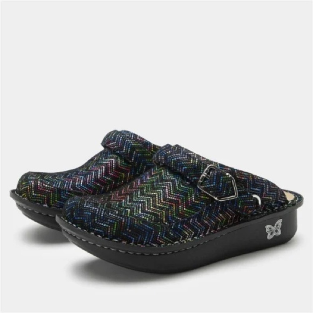 Alegria Seville Ric Rack Rainbow Clogs - Picture 2 of 2